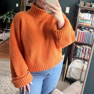& Other Stories NWT Wool Blend Knit Sweater, Orange, Large
